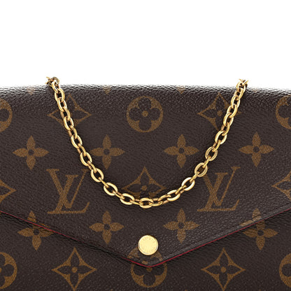 Louis Vuitton Monogram Pochette Felicie Chain Wallet Fuchsia 9 of 17