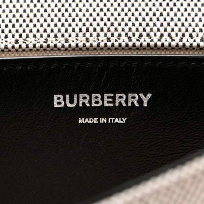 Burberry Lambskin Needle Punch Quilted Check Small Lola Bag White Black 6 of 10