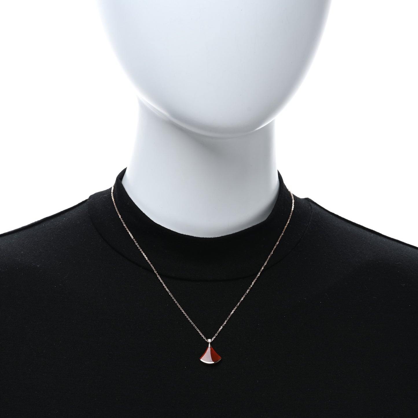 18K Rose Gold Diamond Carnelian Divas' Dream Pendant Necklace