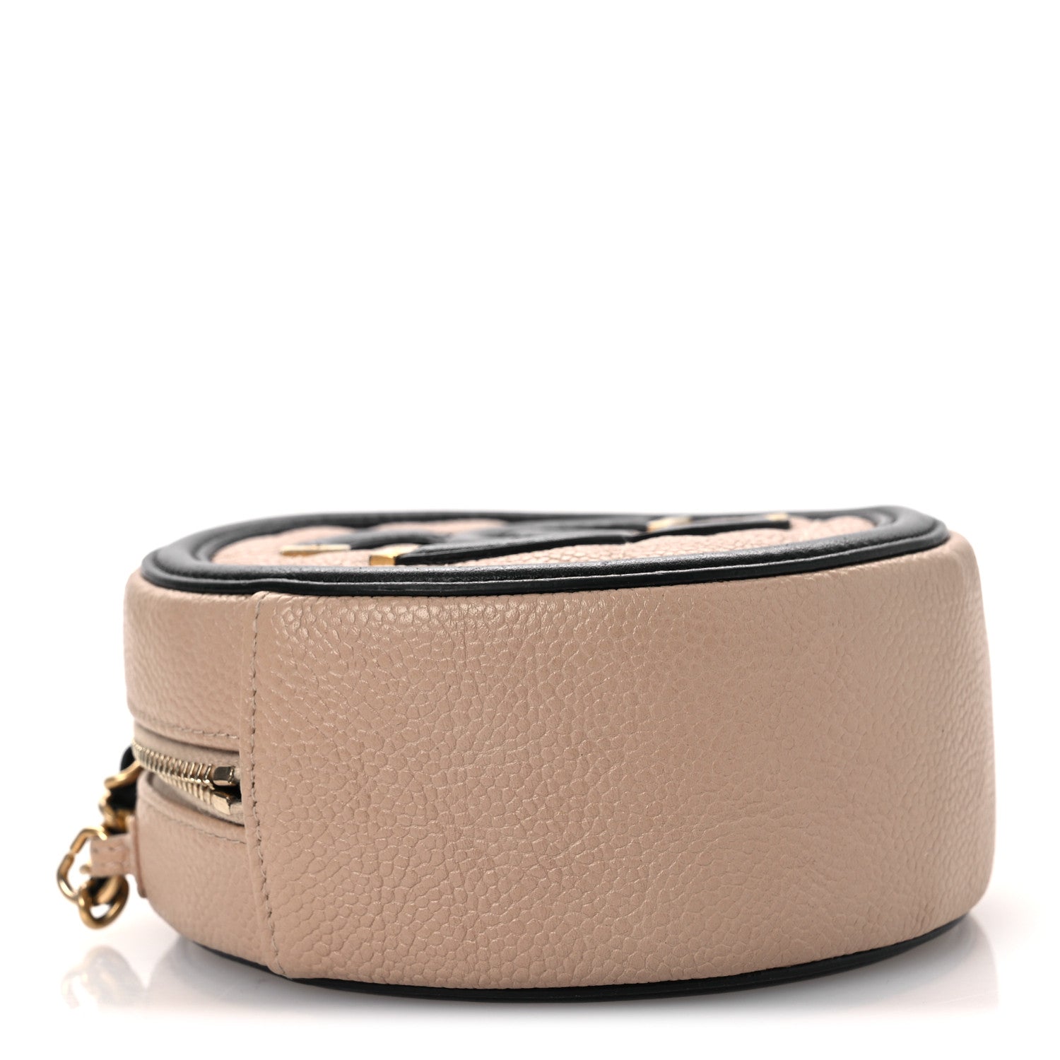 Chanel Caviar Quilted Round Filigree Crossbody Beige Black 9 of 12