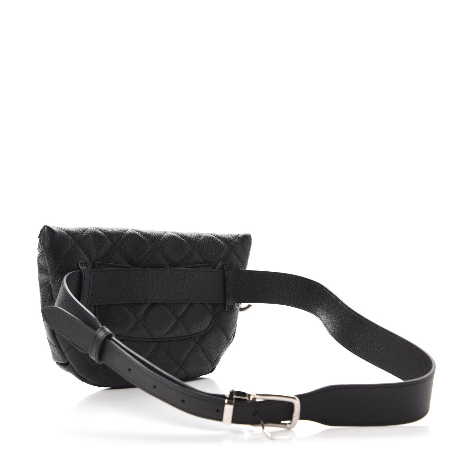 Chanel Grained Calfskin Quilted Waist Belt Bag Black 3 of 10