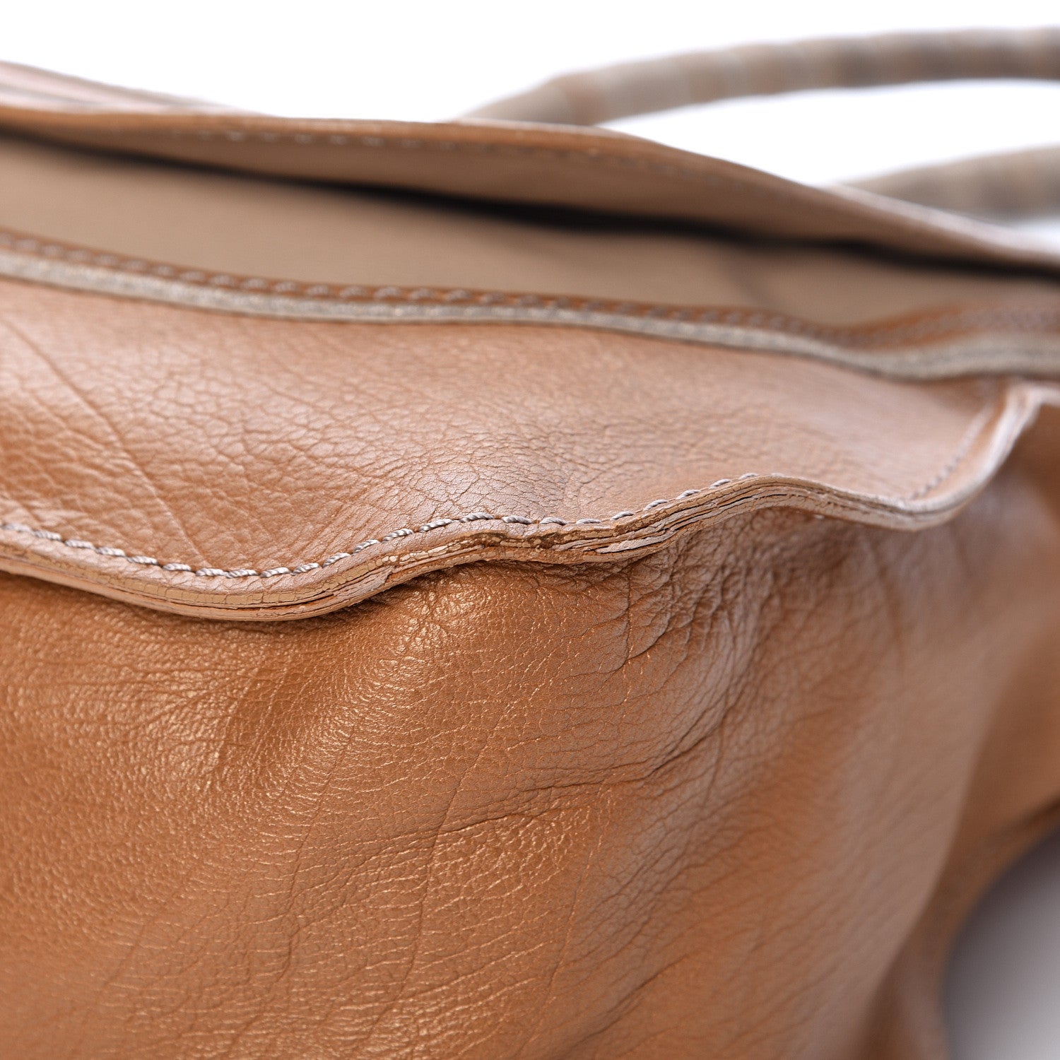 Chloe Metallic Calfskin Medium Marcie Satchel Brown 9 of 24