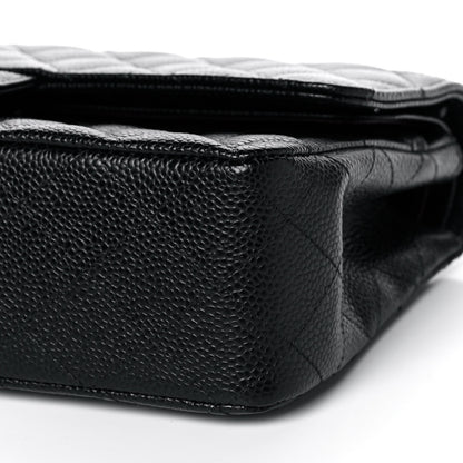 Chanel Caviar Quilted Medium Double Flap Black 10 of 12