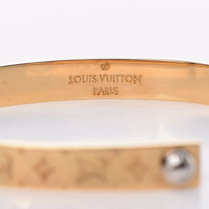 Louis Vuitton Nanogram Hoop Earrings Gold 3 of 8