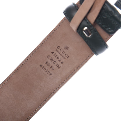 Gucci Guccissima Signature Interlocking G 40mm Belt 95 38 Verde 5 of 5