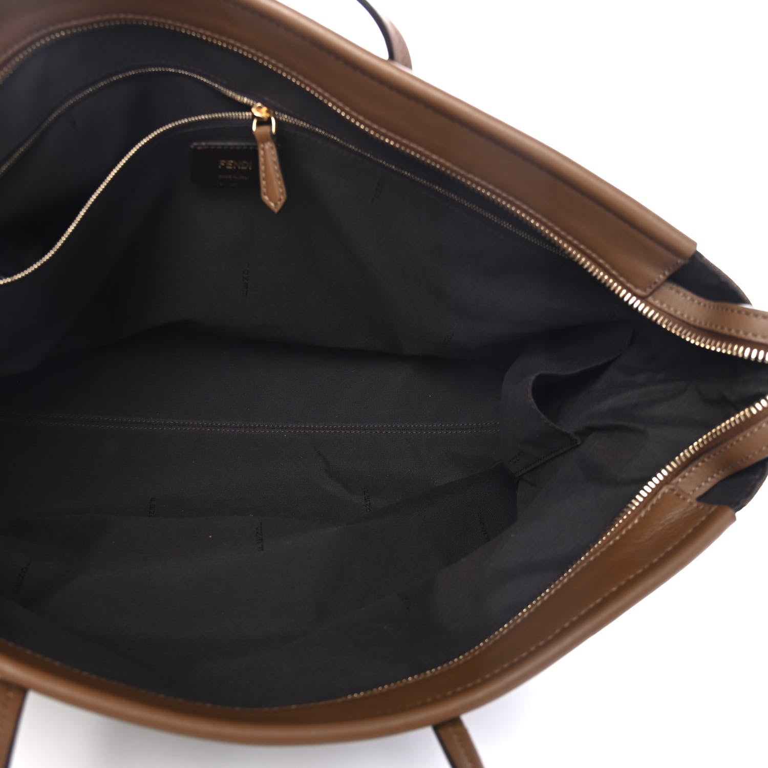 Fendi Pequin Vitello Medium Roll Tote Tobacco Foresta 4 of 4