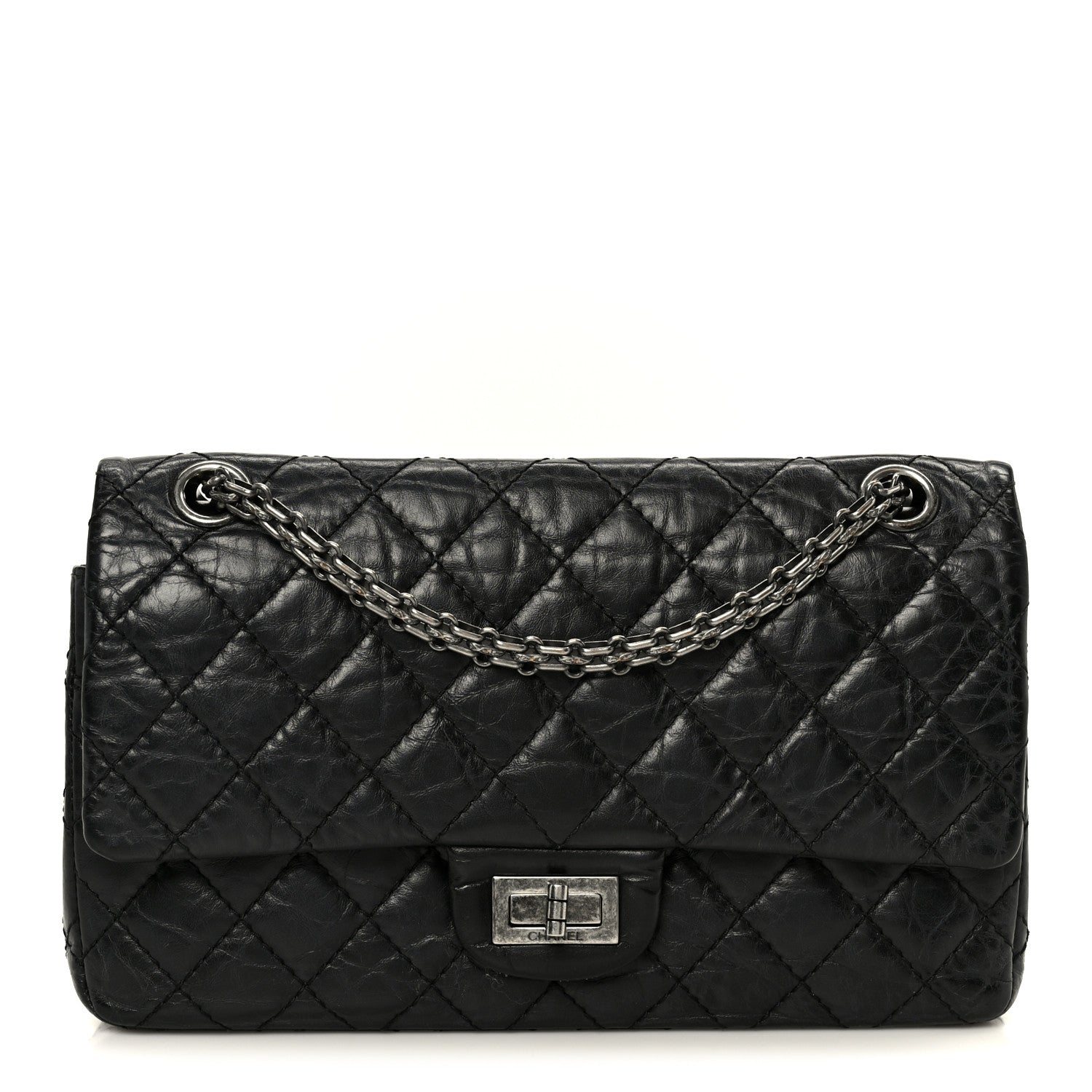 Chanel Aged Calfskin Quilted 2.55 Reissue 225 Flap Black 1 of 10