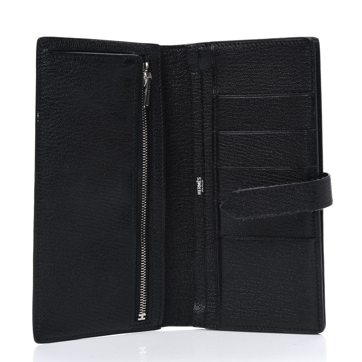 Chevre Mysore Bearn Gusset Wallet Black