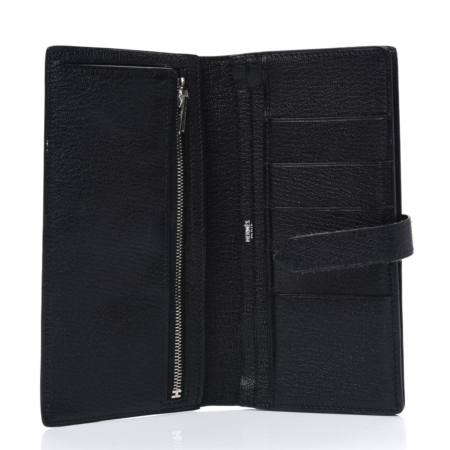 Hermes Chevre Mysore Bearn Gusset Wallet Black 5 of 19