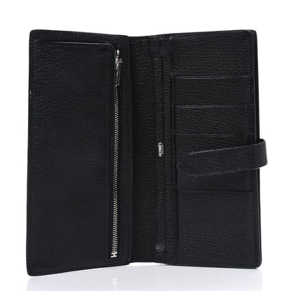 Hermes Chevre Mysore Bearn Gusset Wallet Black 5 of 19