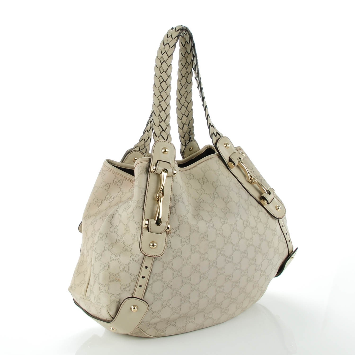 Gucci Guccissima Medium Pelham Shoulder Bag Off White 3 of 7