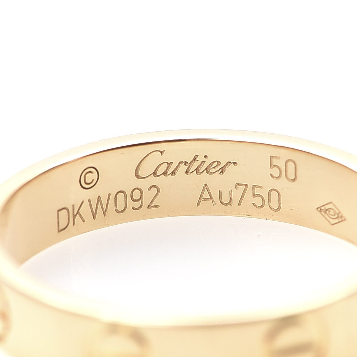 Cartier 18K Yellow Gold 3.5mm LOVE Wedding Band Ring 50 5.25 4 of 4