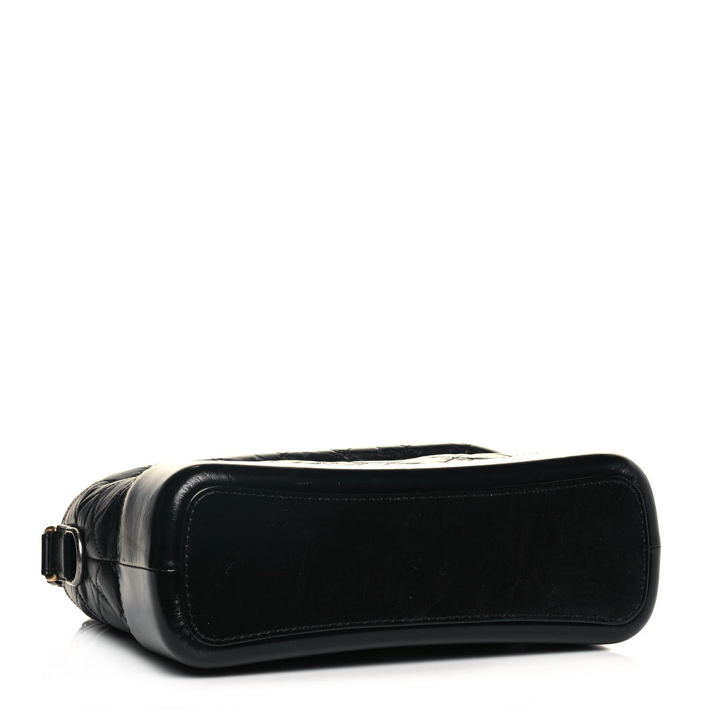 Aged Calfskin Quilted Medium Gabrielle Hobo Black