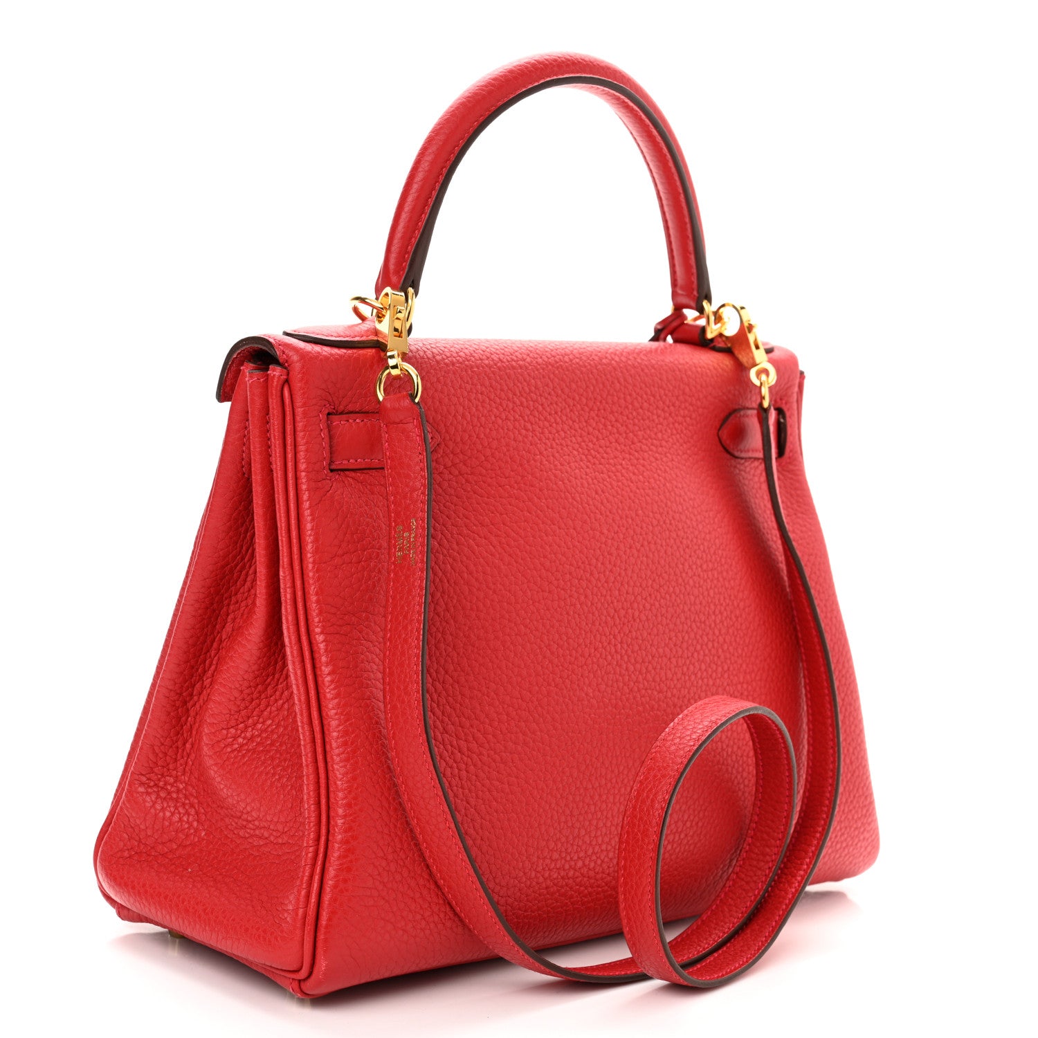 Hermes Taurillon Clemence Kelly Retourne 28 Rouge Casaque 3 of 13