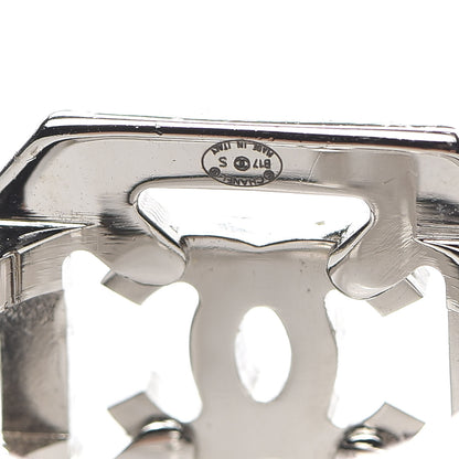 Chanel Crystal Square CC Ring 6.25 Silver 4 of 5