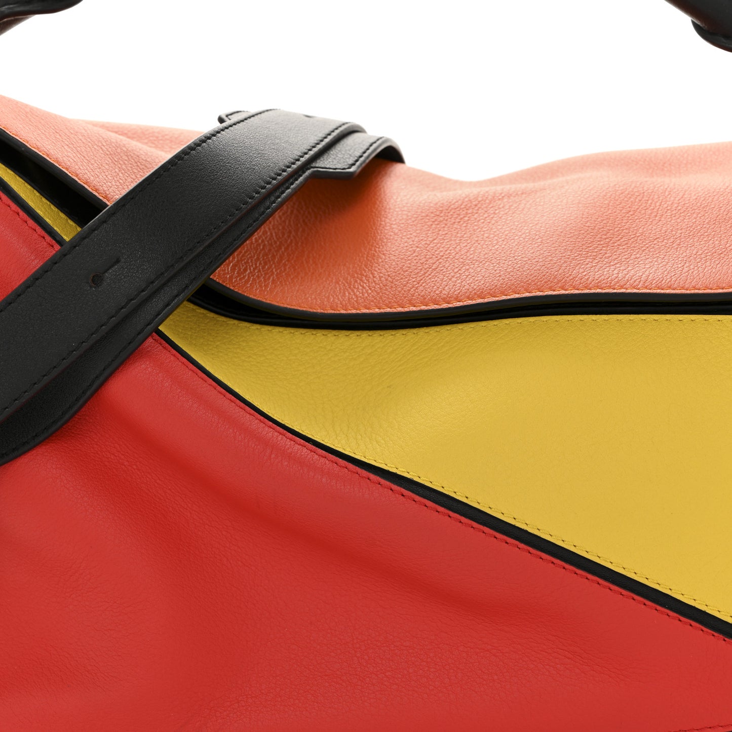 Calfskin Medium Puzzle Bag Multicolor Black