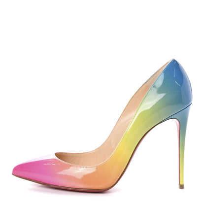Christian Louboutin Patent Sunrise Pigalle Follies 100 Pumps 38.5 Multicolor 1 of 9