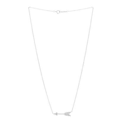 Tiffany Platinum Diamond Arrow Pendant Necklace 3 of 5