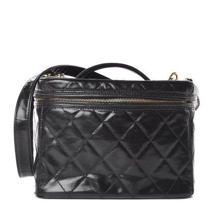 Chanel Lambskin Quilted Vanity Cosmetic Case Black 1 of 13