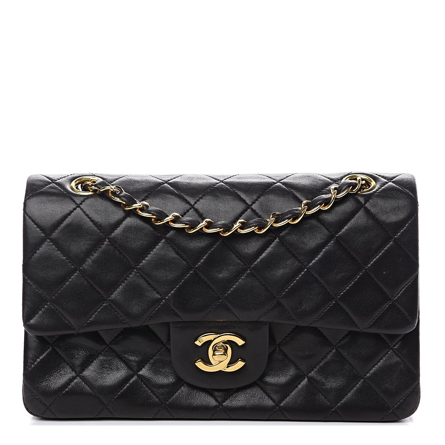Chanel Lambskin Quilted Small Double Flap Black 1 of 16