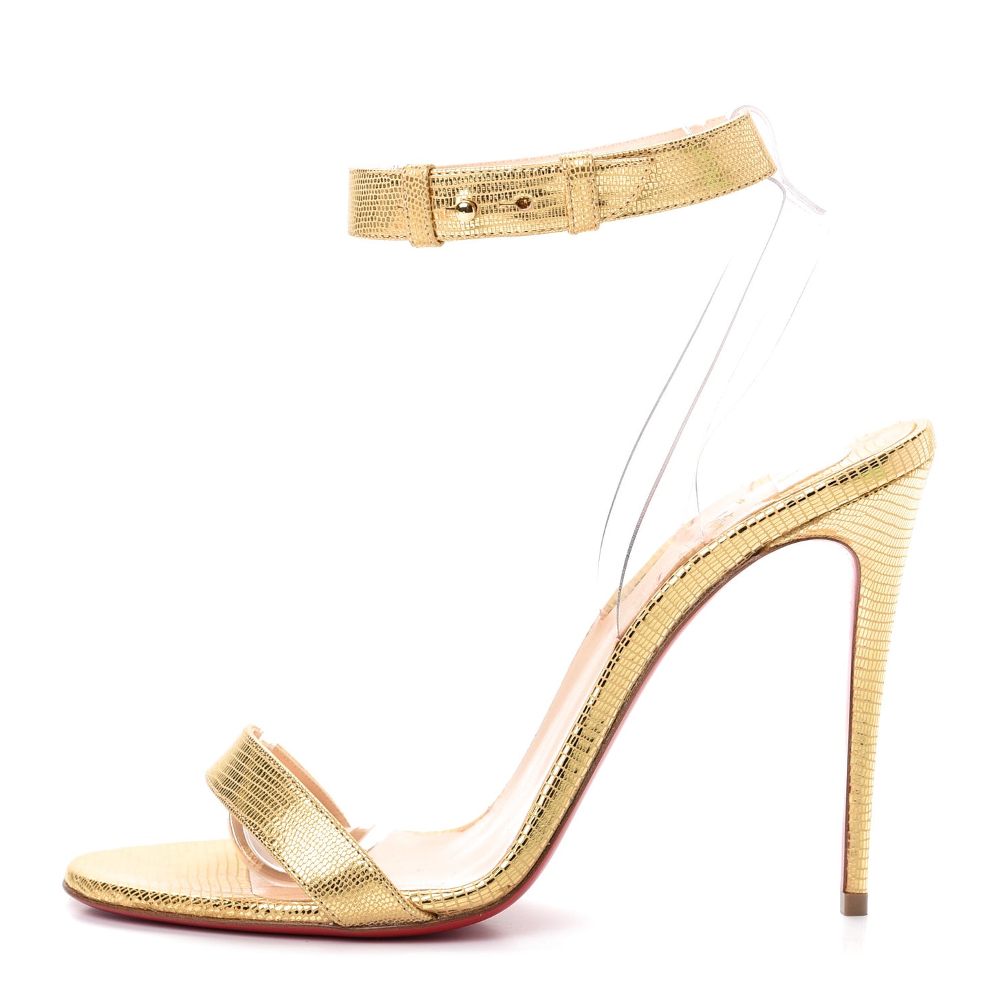 Nappa PVC Jonatina 100 Sandals 39 Gold