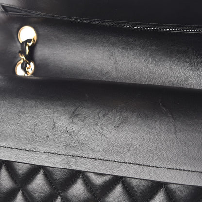 Chanel Lambskin Quilted Medium Double Flap Black 10 of 10