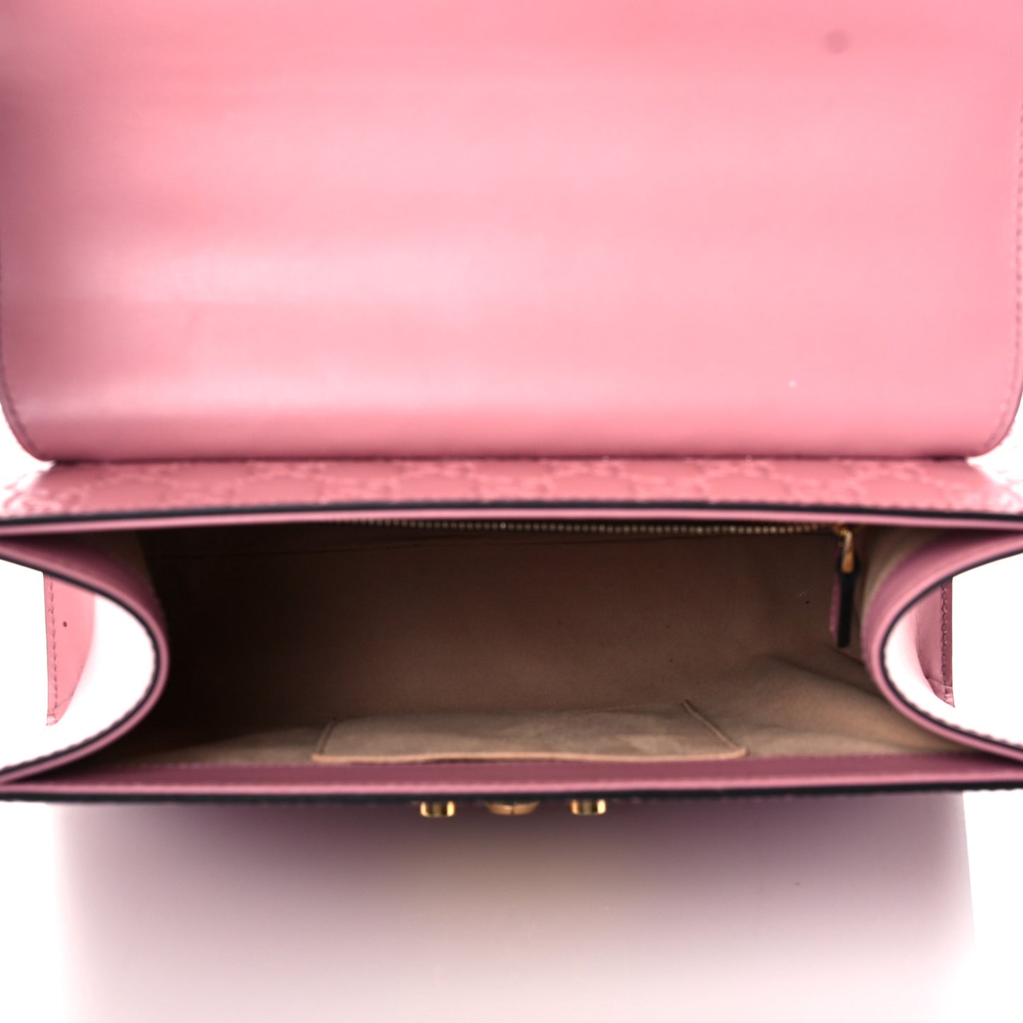 Guccissima Signature Small Padlock Top Handle Bag Rose Baby Candy