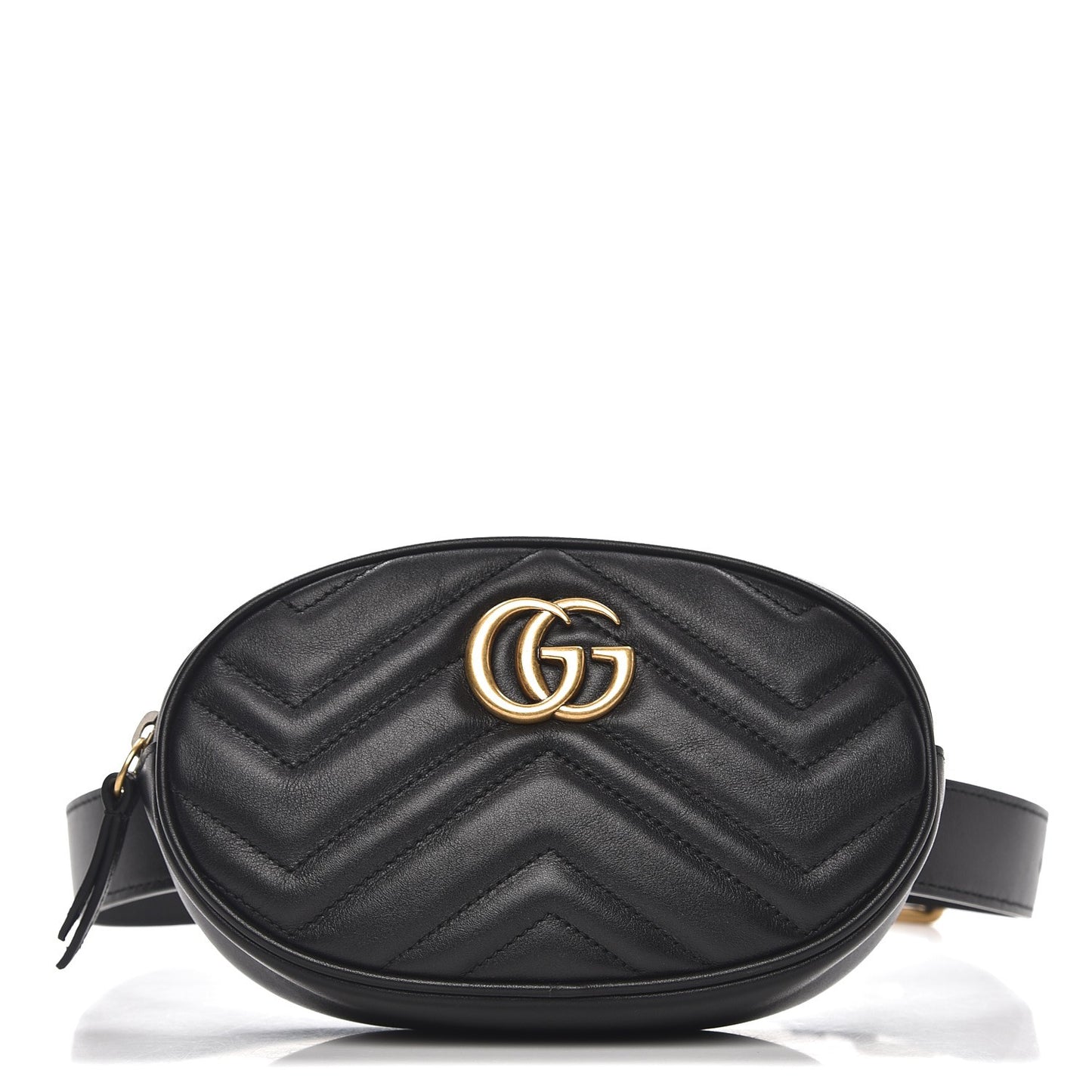 Calfskin Matelasse GG Marmont Belt Bag 75 30 Black