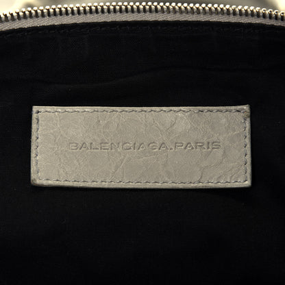 Balenciaga Metallic Agneau Classic Silver Hardware Square Tote Argent 5 of 13