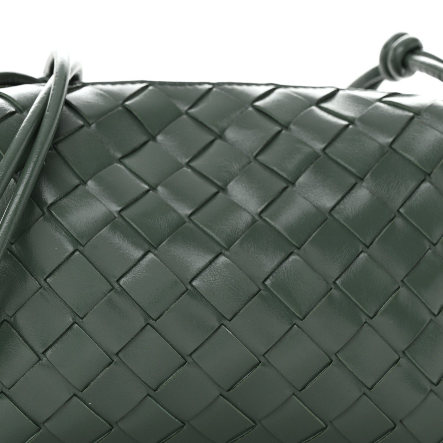 Bottega Veneta Polished Nappa Intrecciato Knot Mini Loop Camera Bag Aloe 7 of 9
