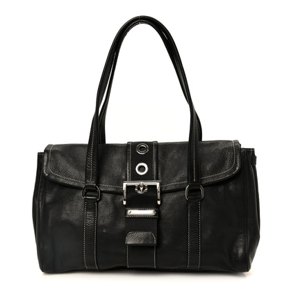 Prada Calf Pocket Shoulder Bag Black 1 of 11