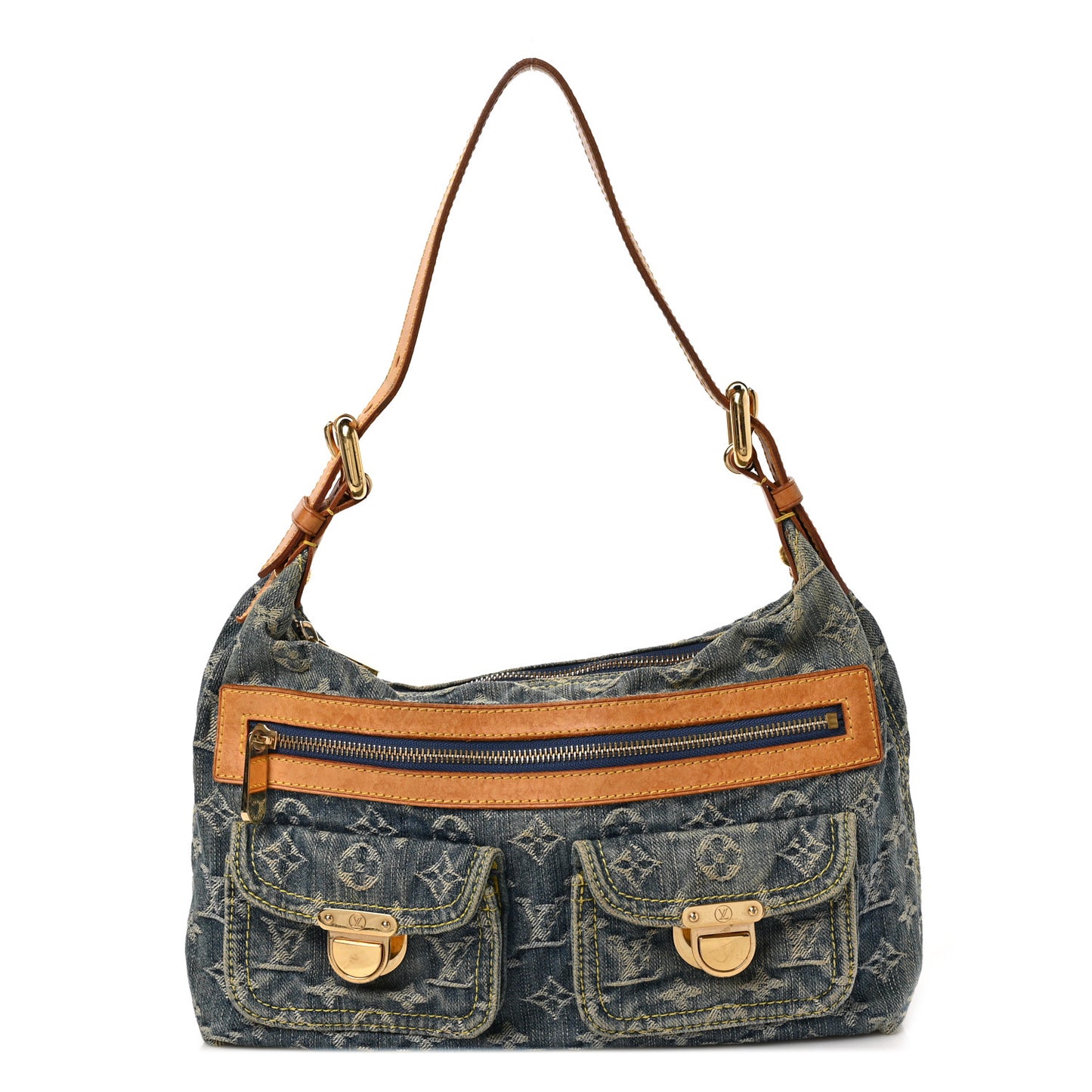 Monogram Denim Baggy PM Blue