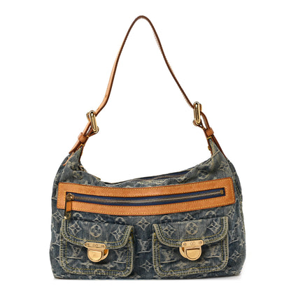 Louis Vuitton Monogram Denim Baggy PM Blue 1 of 8