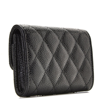 Chanel Caviar Quilted Flap Card Holder Black 2 of 12