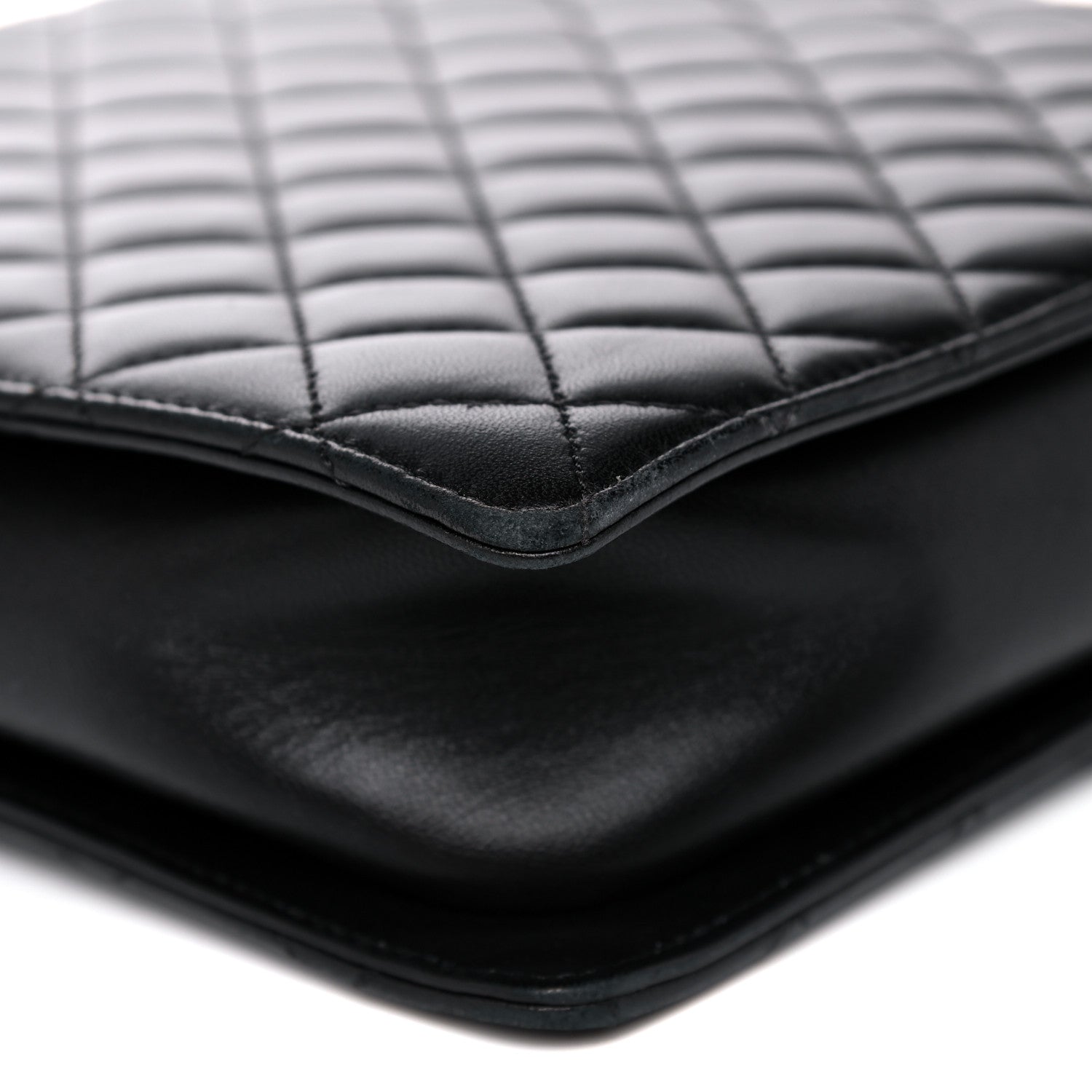Chanel Lambskin Quilted Square Shopping Tote So Black 10 of 13