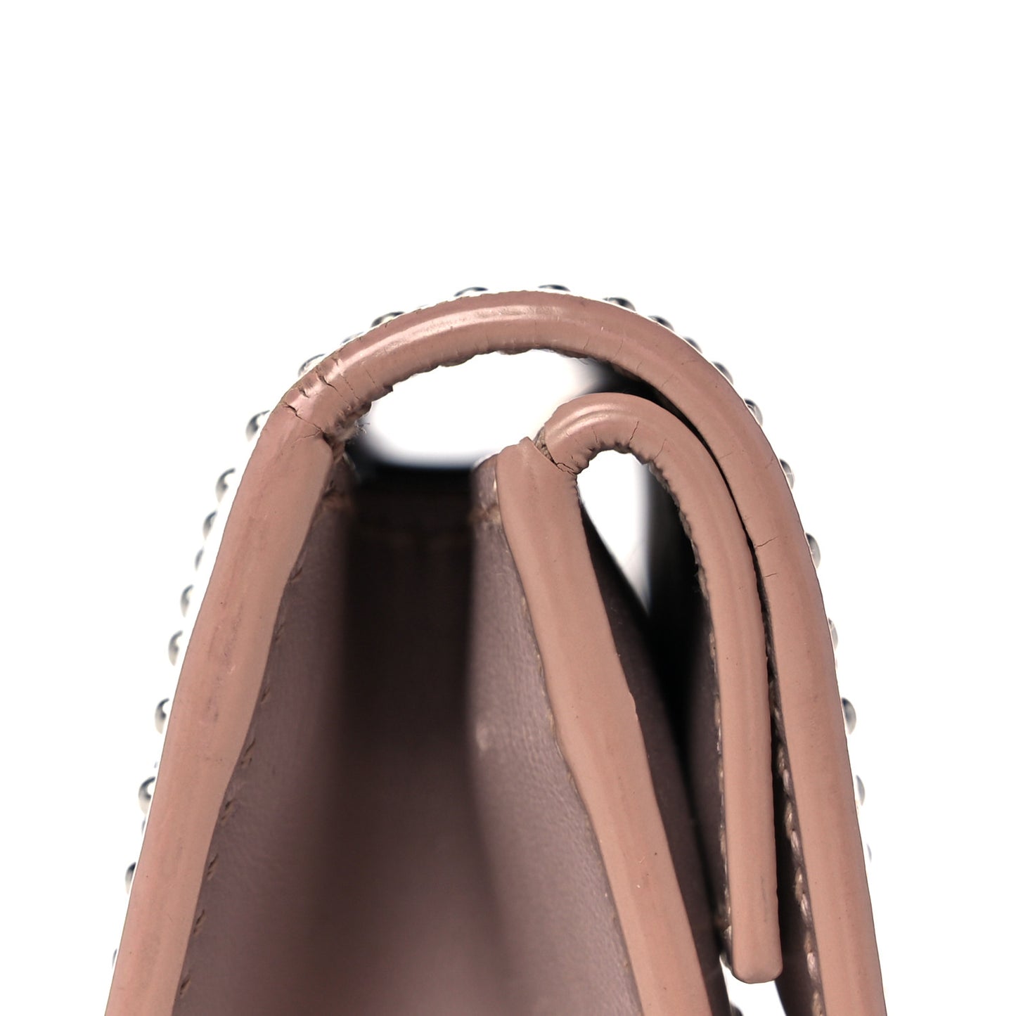 Calfskin Arabesque Studded Clutch Sable
