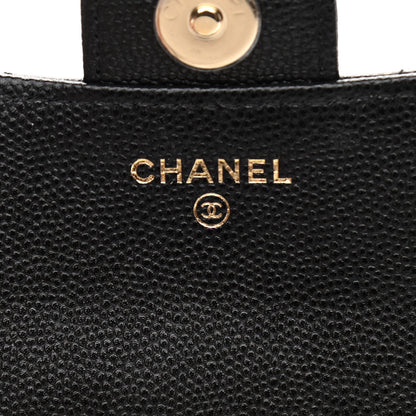 Chanel Caviar Quilted Flap Phone Holder With Chain Black 7 of 13