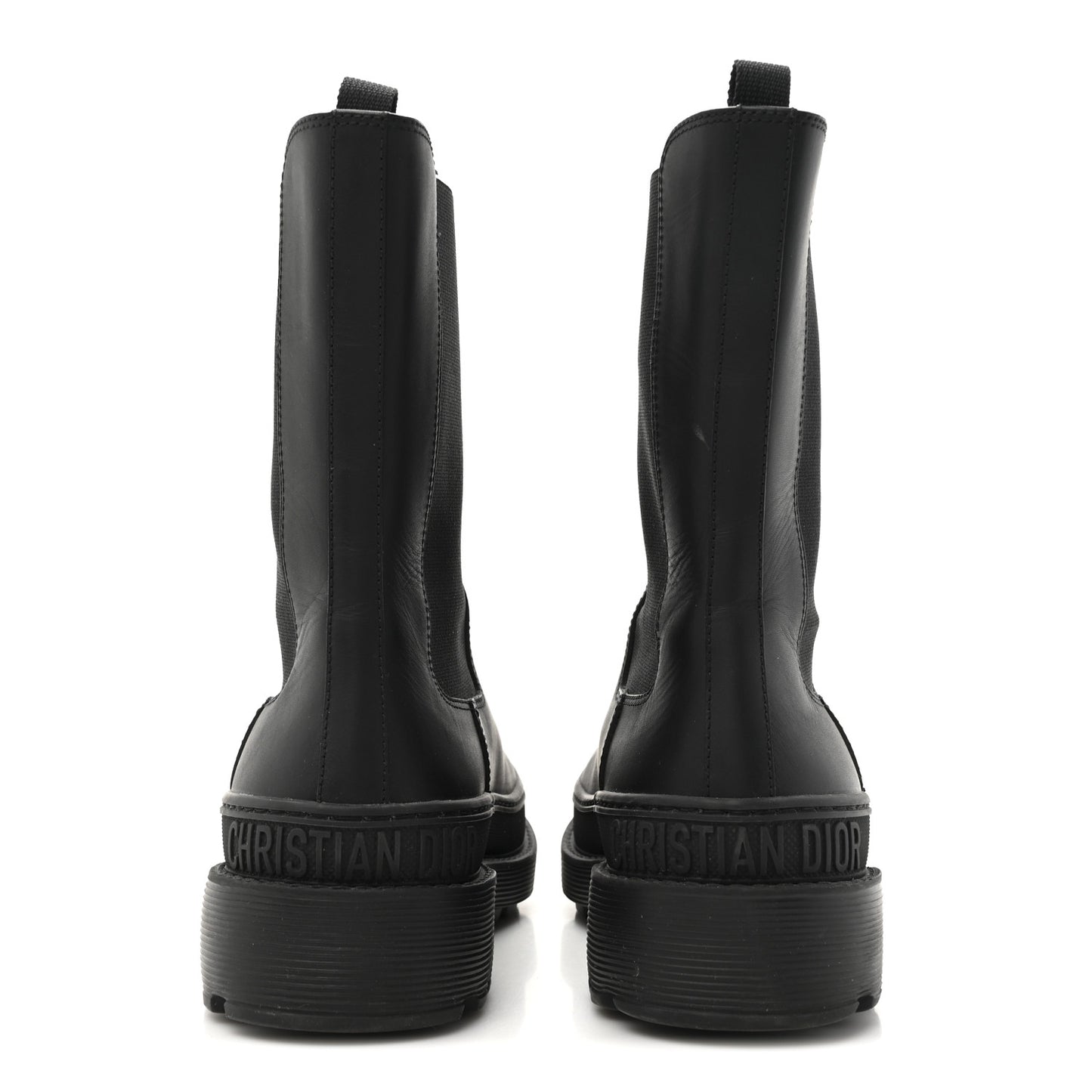 Calfskin Dior Trial Ankle Boots 38.5 Black