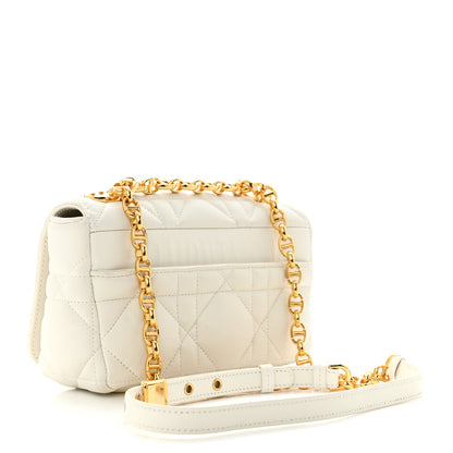 Christian Dior Calfskin Macrocannage Mini Caro Bag White 3 of 13
