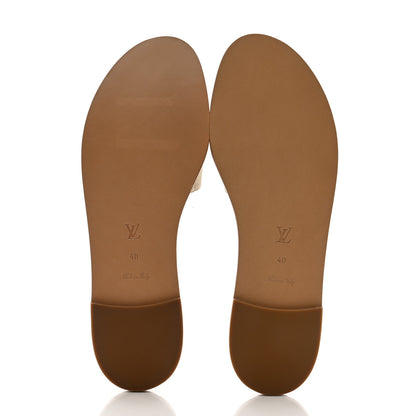 Louis Vuitton Monoglam Lock It Flat Mule 40 Gold 6 of 9