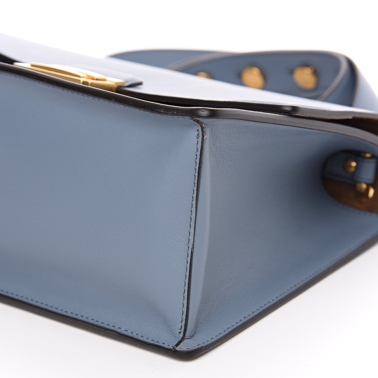 Vitello Grace Matte F is Fendi Kan U Shoulder Bag Azzurro Merlino