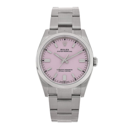 Rolex Stainless Steel 36mm Oyster Perpetual Watch Candy Pink 126000 1 of 5