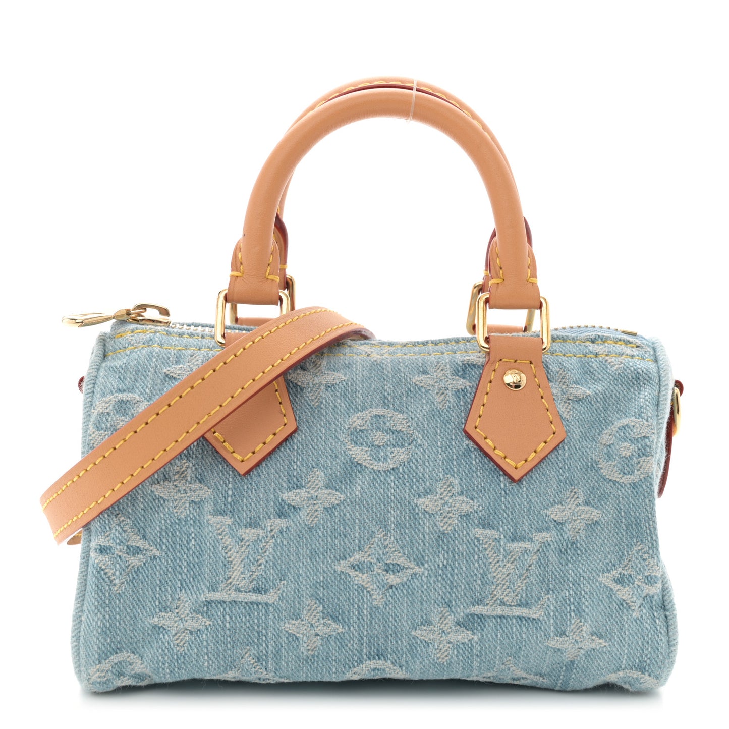 Monogram Denim Nano Speedy Sky Blue