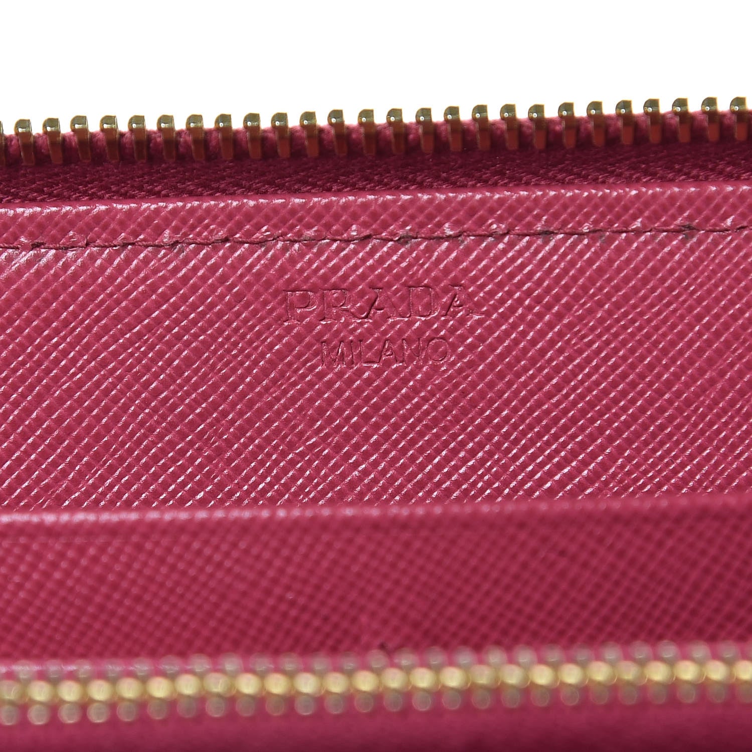 Prada Saffiano Colour Zip Around Wallet Peonia 6 of 12