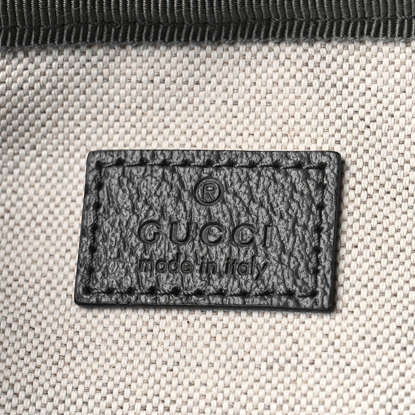 GG Supreme Monogram Textured Dollar Calfskin Medium Ophidia Double Buckle Backpack Grey Black Graphite Grey