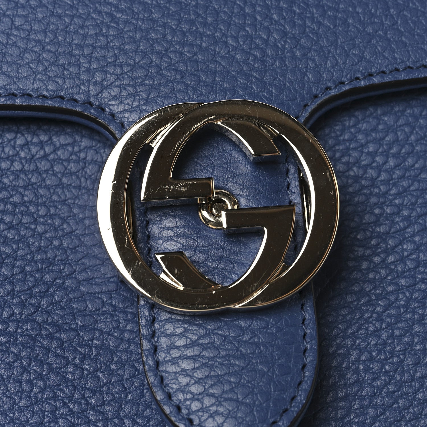 Gucci Dollar Calfskin Small Interlocking G Shoulder Bag Caspian 11 of 11