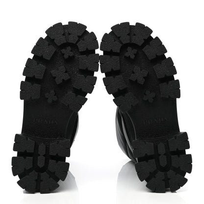 Prada Re-Nylon Gabardine Rubber Triangle Logo Padded Monolith Drawcord 55mm Snow Boots 36 Black 5 of 7