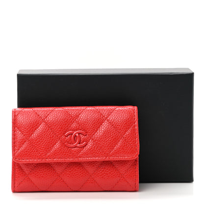 Chanel Caviar Quilted Incognito Flap Card Holder Red 9 of 9