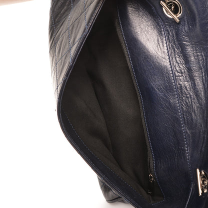 Chanel Lambskin Quilted Ritz Flap Dark Blue 6 of 8