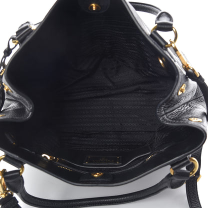 Prada Vitello Daino Tote Black 5 of 9